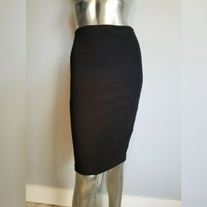 Black knit bodycon skirt